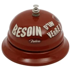 Fabrique de Styles Petits Objets Déco>Sonnette " liquide thérapie" en fer - Rugby Rouge
