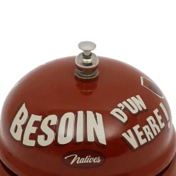 Fabrique de Styles Petits Objets Déco>Sonnette " liquide thérapie" en fer - Rugby Rouge