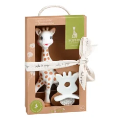 Fabrique de Styles Jouets>Sophie la girafe et sucette de dentition chewing rubber so'pure - Sophie la girafe Beige