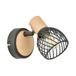 Fabrique de Styles Appliques>Spot 1 lumière en métal h13cm mat noir - kento Noir Mat