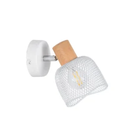 Fabrique de Styles Appliques>Spot 1 lumière en métal h17.5cm - Ottawa Blanc