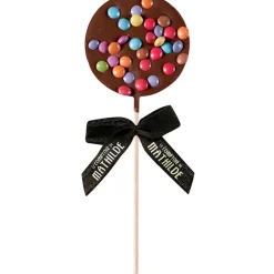 Fabrique de Styles Chocolats Et Confiseries>Sucette chocolat au lait surprise partie 50g Marron