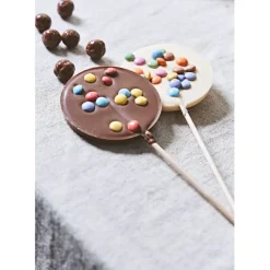 Fabrique de Styles Chocolats Et Confiseries>Sucette chocolat blanc surp party 50g Marron