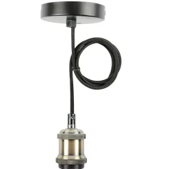 Fabrique de Styles Ampoules Et Cordons Électriques>Suspension antique dore - e27 - cable 70 cm Doré