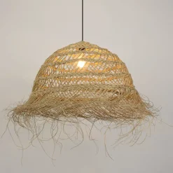 Fabrique de Styles Suspensions>Suspension en alfa d52cm - majorelle Naturel