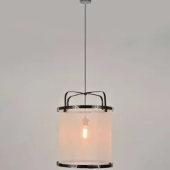 Fabrique de Styles Suspensions>Suspension en bambou d35cm - hikari Noir