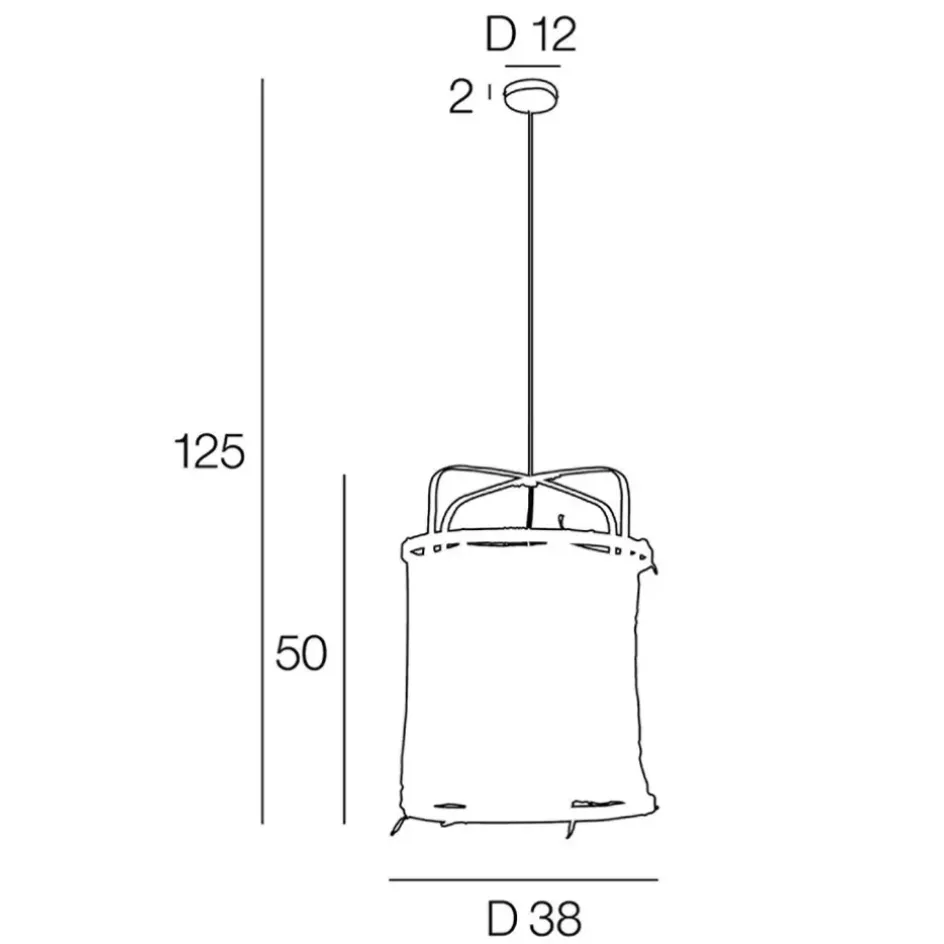 Fabrique de Styles Suspensions>Suspension en bambou d35cm - hikari Noir