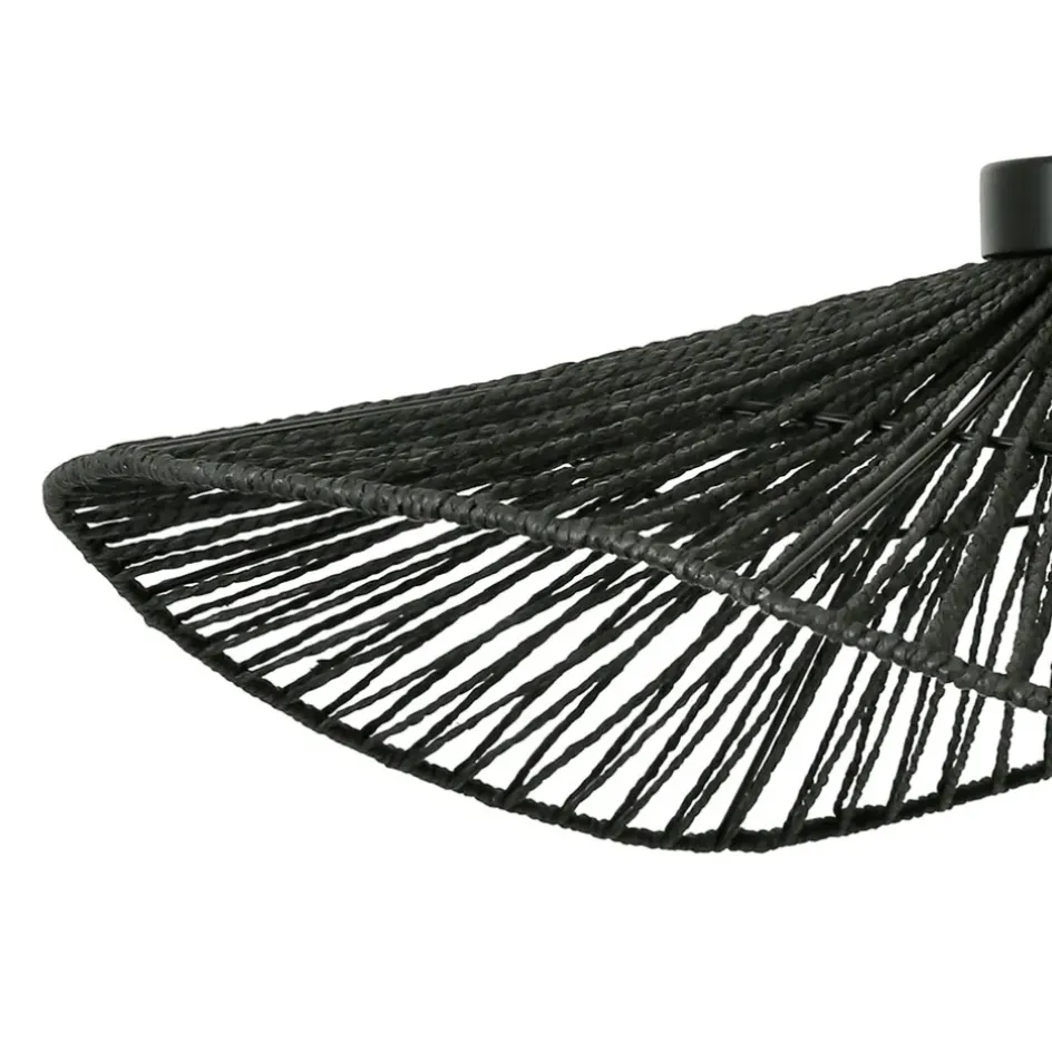 Fabrique de Styles Suspensions>Suspension en corde de papier et fer d71cm - Calyp Noir