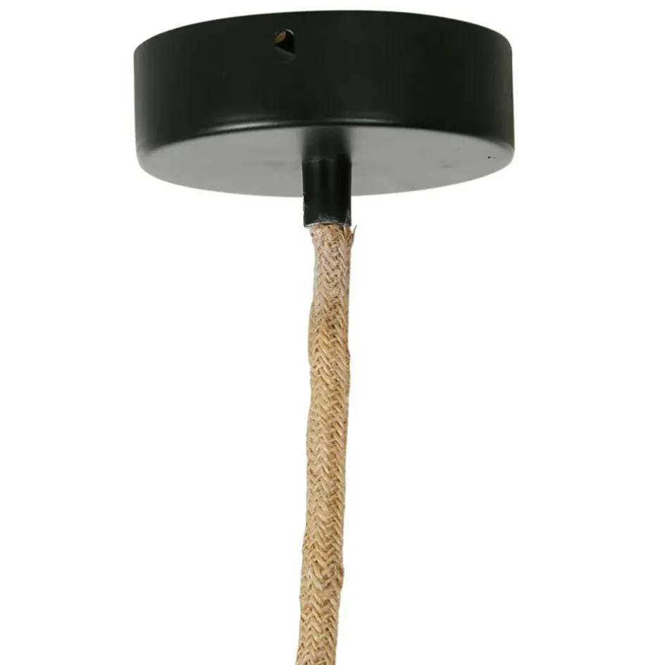 Fabrique de Styles Suspensions>Suspension en corde de papier et fer d71cm - Calyp Noir