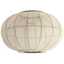 Fabrique de Styles Suspensions>Suspension en coton et fer écru non électrifiée d45xh28cm - Enigma Ecru