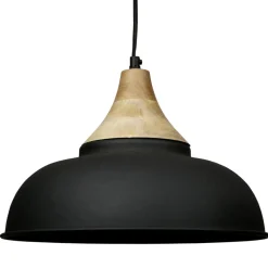 Fabrique de Styles Suspensions>Suspension en fer et manguier d35cm - Lausel Noir Mat
