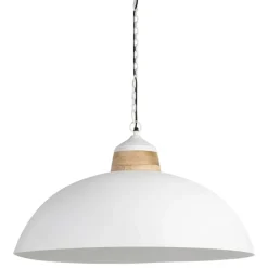 Fabrique de Styles Suspensions>Suspension en fer et manguier d82cm - Ferese Blanc