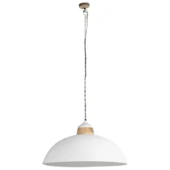 Fabrique de Styles Suspensions>Suspension en fer et manguier d82cm - Ferese Blanc