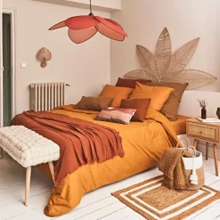 Fabrique de Styles Suspensions>Suspension en lin japandi d70cm Terracotta