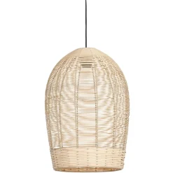 Fabrique de Styles Suspensions>Suspension en rotin et fer d34cm - Bohème Naturel