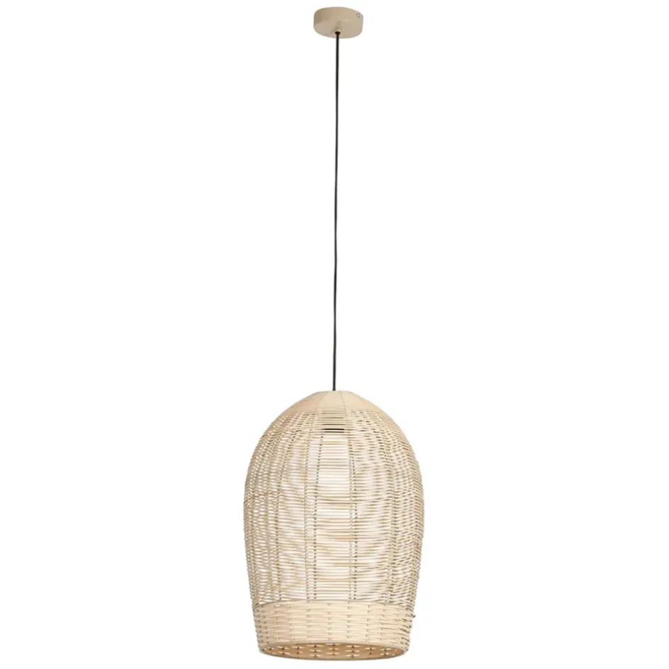 Fabrique de Styles Suspensions>Suspension en rotin et fer d34cm - Bohème Naturel