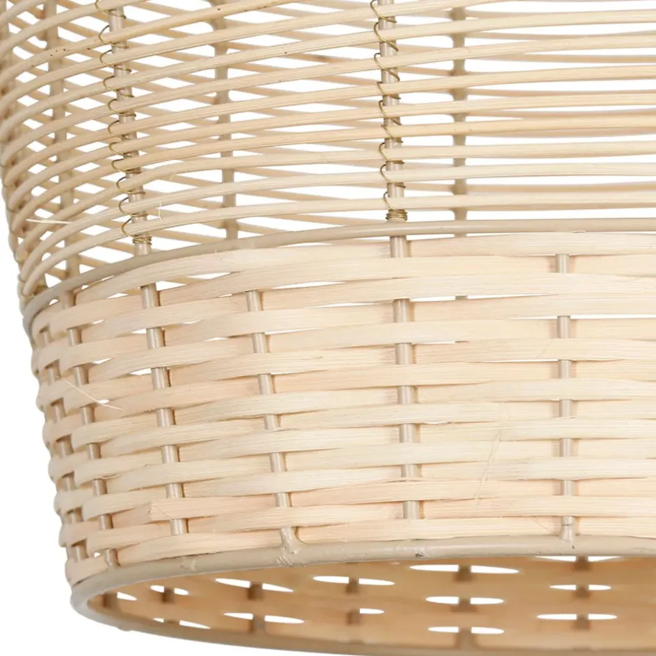 Fabrique de Styles Suspensions>Suspension en rotin et fer d34cm - Bohème Naturel