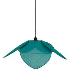 Fabrique de Styles Suspensions>Suspension en tissu et fer d70cm émeraude - Japandi Emeraude