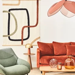 Fabrique de Styles Suspensions>Suspension japandi en lin d110cm Brun