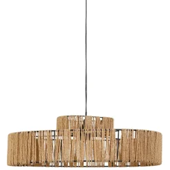 Fabrique de Styles Suspensions>Suspension en fer et corde de papier d55cm - Calyp Naturel