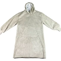 Fabrique de Styles Accessoires Mode>Sweat Plaid à capuche en tissu - Sherry Gris Clair