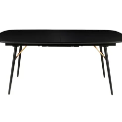 Fabrique de Styles Table De Salle À Manger>Table à manger avec allonge en placage chêne noir 180x105cm - Verona Naturel