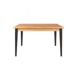 Fabrique de Styles Table De Salle À Manger>Table à manger carrée en chêne massif 140x140xm - Manny Naturel, Noir