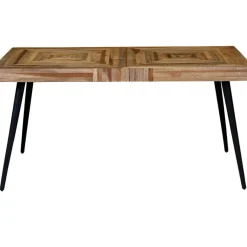 Fabrique de Styles Table De Salle À Manger>Table à manger en teck recyclé et métal 150x75cm - Wally Naturel