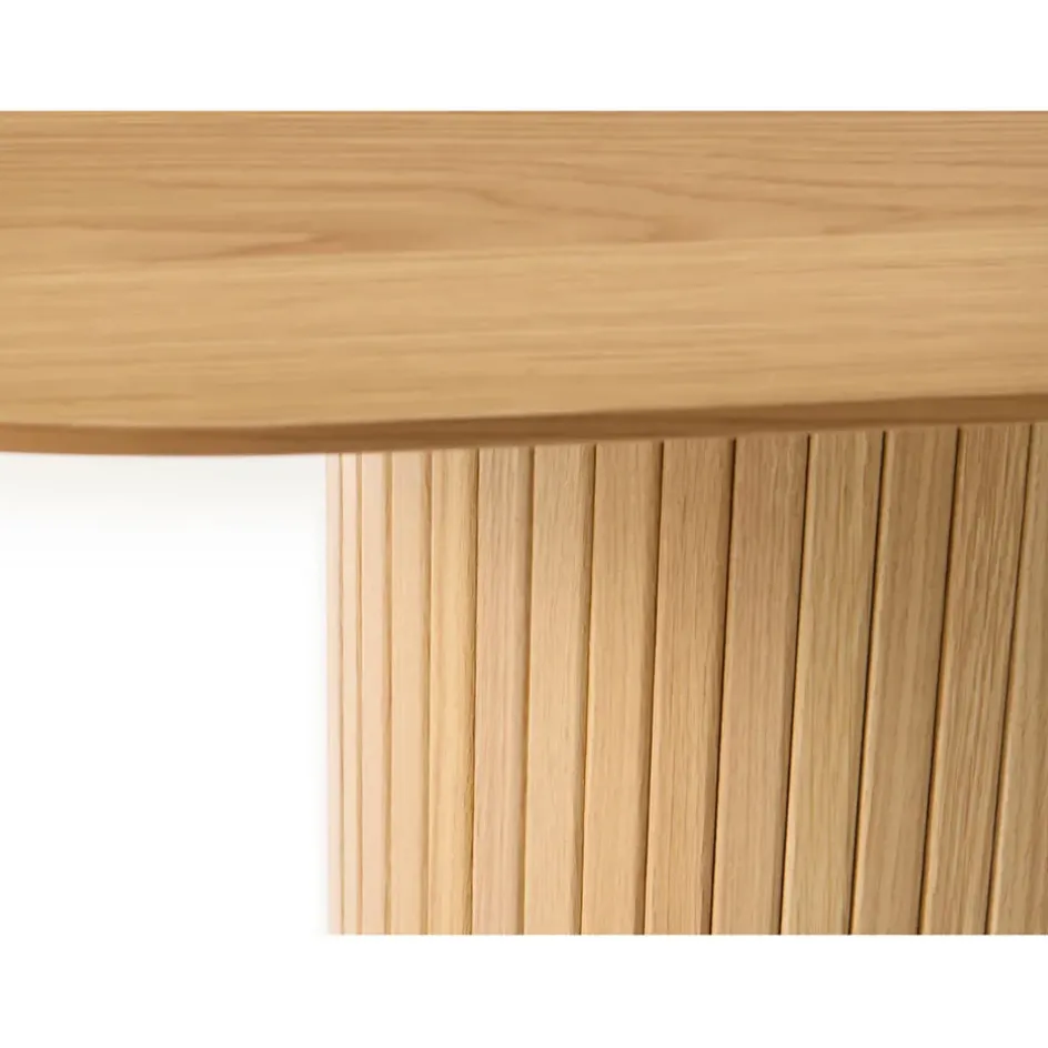 Fabrique de Styles Table De Salle À Manger>Table à manger ovale en placage chêne 180x95cm - Nola Naturel