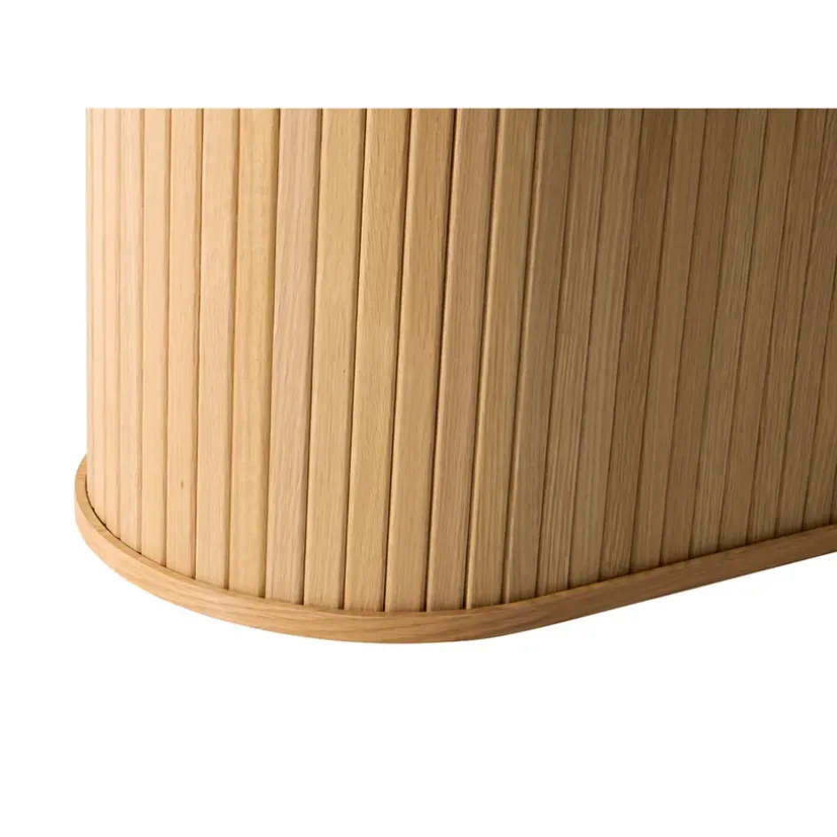 Fabrique de Styles Table De Salle À Manger>Table à manger ovale en placage chêne 180x95cm - Nola Naturel