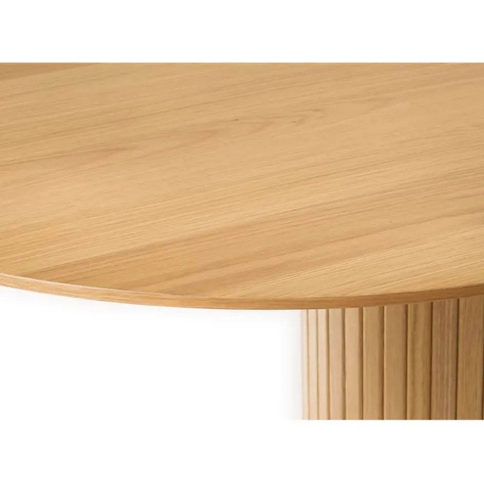 Fabrique de Styles Table De Salle À Manger>Table à manger ovale en placage chêne 180x95cm - Nola Naturel