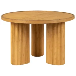 Fabrique de Styles Table Basses>Table basse 3 pieds en bambou et sapin d55xh35cm - Saori Naturel