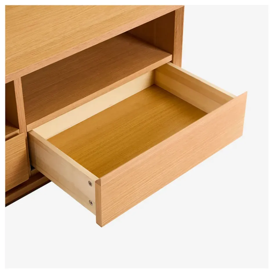 Fabrique de Styles Table Basses>Table basse 2 tiroirs en chêne - Hazo Naturel