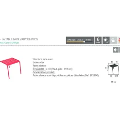 Fabrique de Styles Tables Basses, Guéridons|Jardin>Table basse d'extérieur en acier - Monceau Cactus