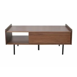 Fabrique de Styles Table Basses>Table basse rectangulaire en placage noyer - Gino Marron