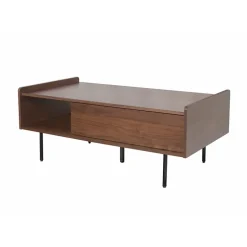 Fabrique de Styles Table Basses>Table basse rectangulaire en placage noyer - Gino Marron
