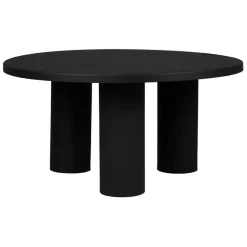 Fabrique de Styles Table Basses>Table basse ronde 3 pieds en fer d70xh35cm - Organic Noir