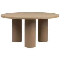 Fabrique de Styles Table Basses>Table basse ronde 3 pieds en fer d70xh35cm - Organic Beige