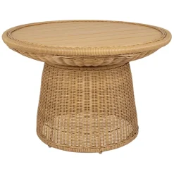 Fabrique de Styles Tables Basses, Guéridons|Jardin>Table basse ronde effet cannage d70cm - Malaya Naturel