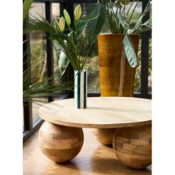 Fabrique de Styles Table Basses>Table basse ronde en manguier d79cm - Organic Naturel