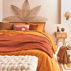 Fabrique de Styles Tables De Chevet>Table de chevet en bois et cannage 1 tiroir - Baia Naturel