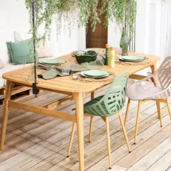 Fabrique de Styles Tables De Jardin|Jardin>Table de jardin extensible en acacia 180(+40cm)x100cm - Cavalo Naturel