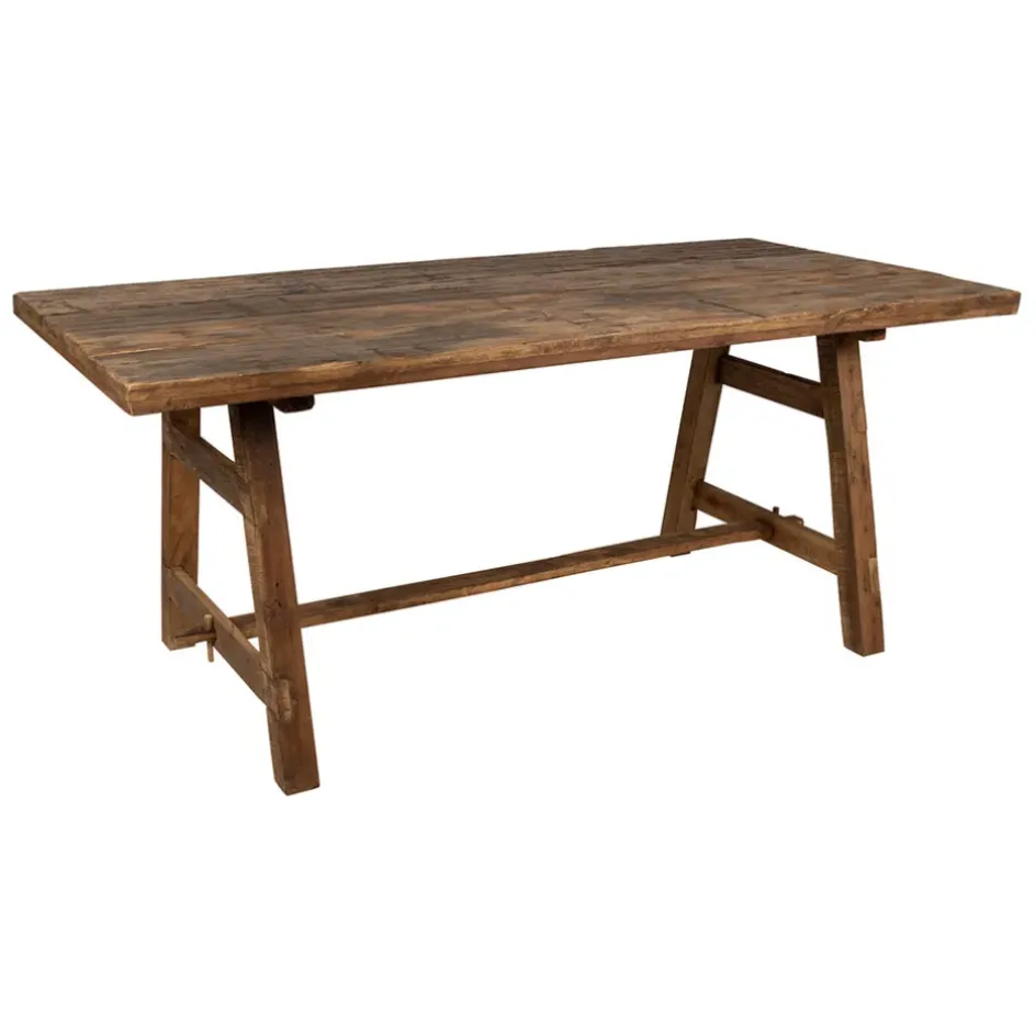 Fabrique de Styles Table De Salle À Manger>Table de salle a manger rectangle en bois recyclé 180x90cm - Campagne Naturel