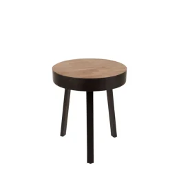 Fabrique de Styles Bouts De Canapé Et Tables D'appoint>Table d'appoint ronde en teck - Suri Naturel