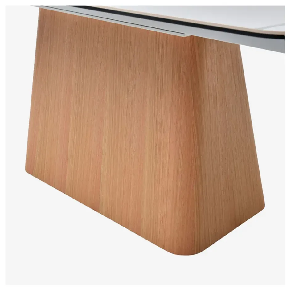 Fabrique de Styles Table De Salle À Manger>Table extensible en verre et céramique l180-260cm - Linka Blanc