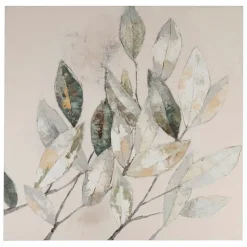 Fabrique de Styles Tableaux Et Toiles>Tableau Neflier en toile gris et 100x100cm Beige