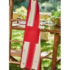 Fabrique de Styles Torchons, Tabliers Et Maniques>Tablier en coton et lin - Champêtre Rouge