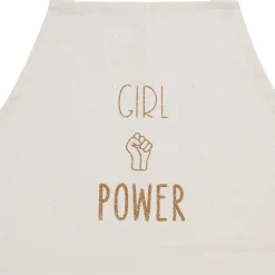 Fabrique de Styles Torchons, Tabliers Et Maniques>Tablier girl power écru Ecru
