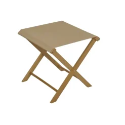 Fabrique de Styles Bancs, Tabourets|Jardin>Tabouret d'extérieur pliant en bois et coton h42cm - Colors Ficelle