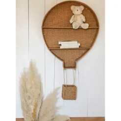 Fabrique de Styles P'tits Meubles>Étagère 2 niveaux - Montgolfiere Naturel